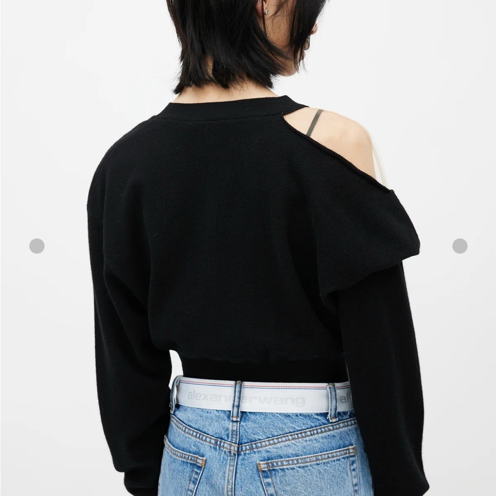 Alexander Wang wool and cashmere cardigan mesh sweater-only worn twice - Picture 3 of 5